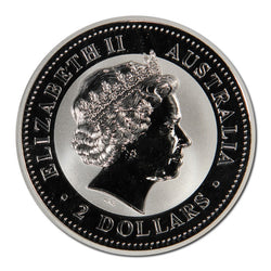 1999 Kookaburra $2 2oz Silver UNC