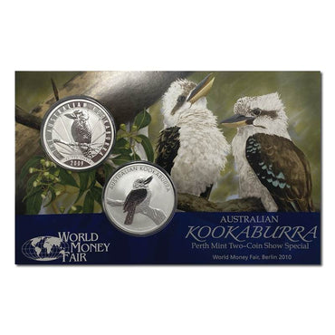 2009 & 2010 Kookaburra 1oz Silver UNC - WMF Berlin Two Coin Set