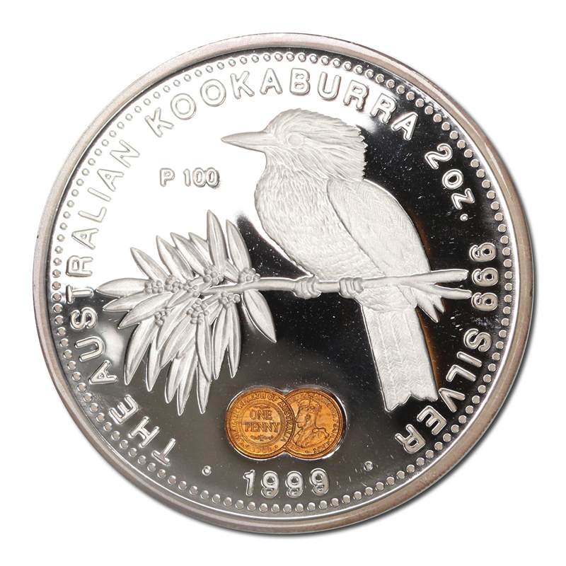 1999 Kookaburra $2 2oz Silver (1930 Penny Privy Mark) Proof