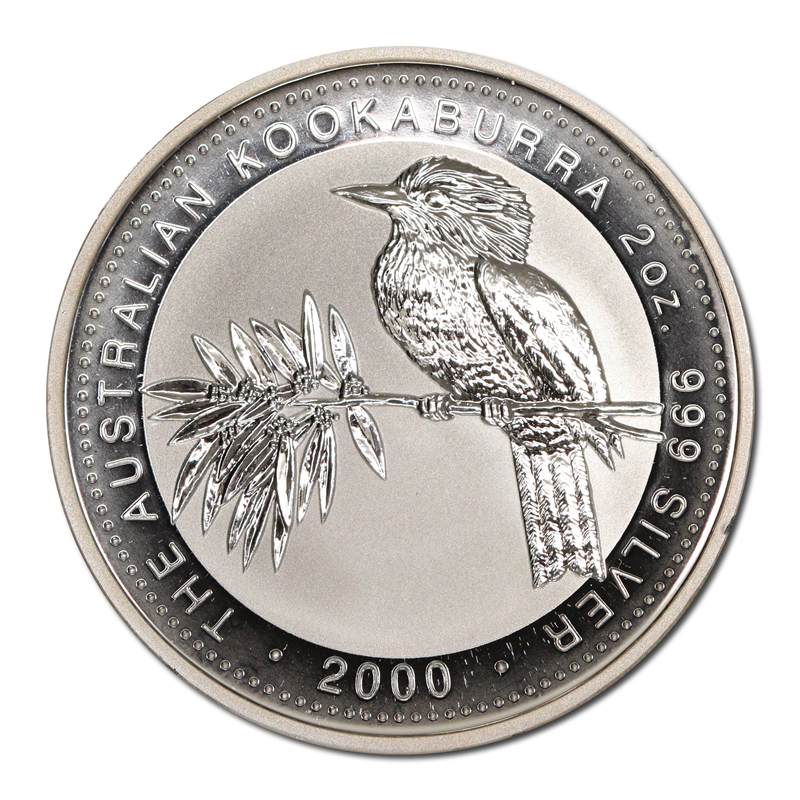 2000 Kookaburra $2 2oz Silver UNC