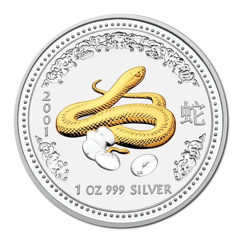 2001 Year of the Snake 1oz Gilded