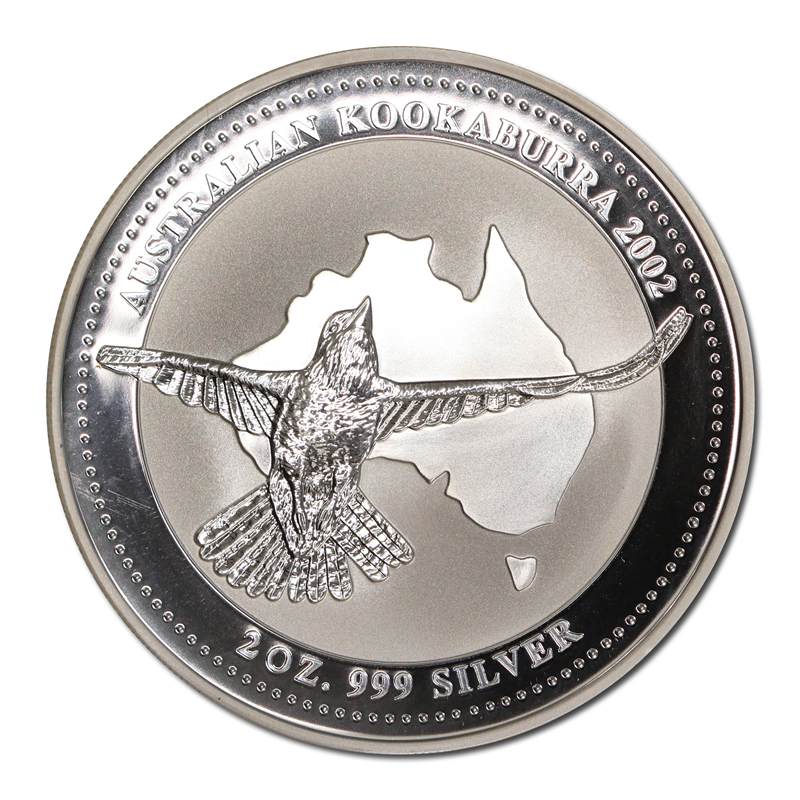2002 Kookaburra $2 2oz Silver UNC
