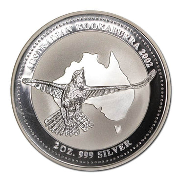 2002 Kookaburra $2 2oz Silver UNC