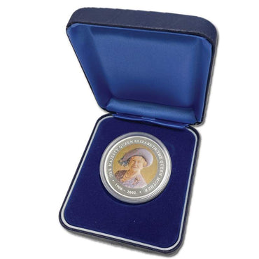 2002 Queen Mother Coloured 1oz Silver Proof