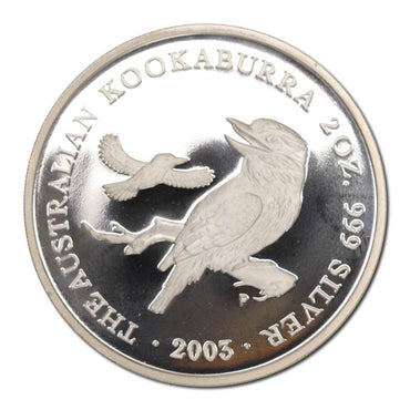 2003 Two Kookaburra 2oz Silver Proof