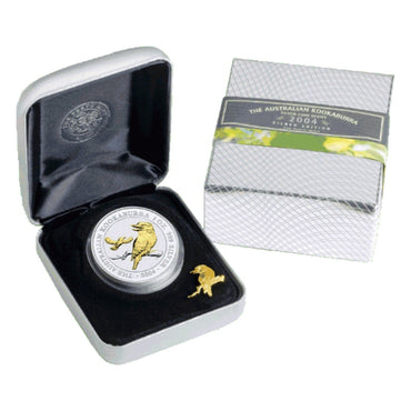 2004 Kookaburra Gilded 1oz Silver