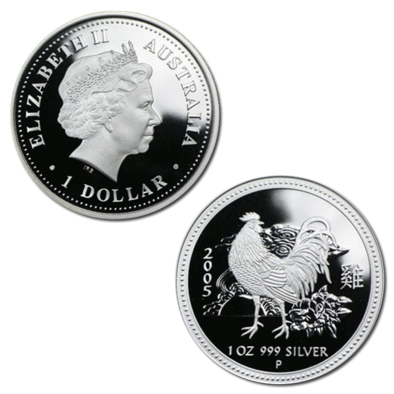 2005 Year of the Rooster 1oz Silver Proof