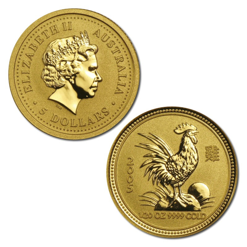 2005 Year of the Rooster 1/20oz Gold