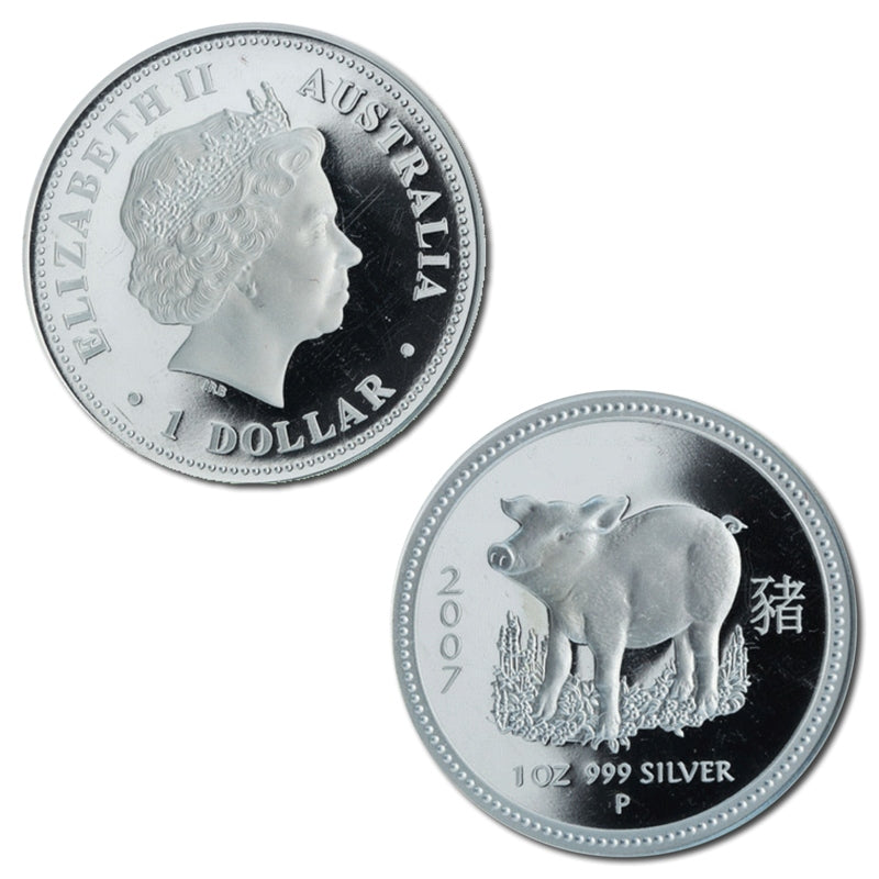 2007 Year of the Pig 1oz Silver Proof