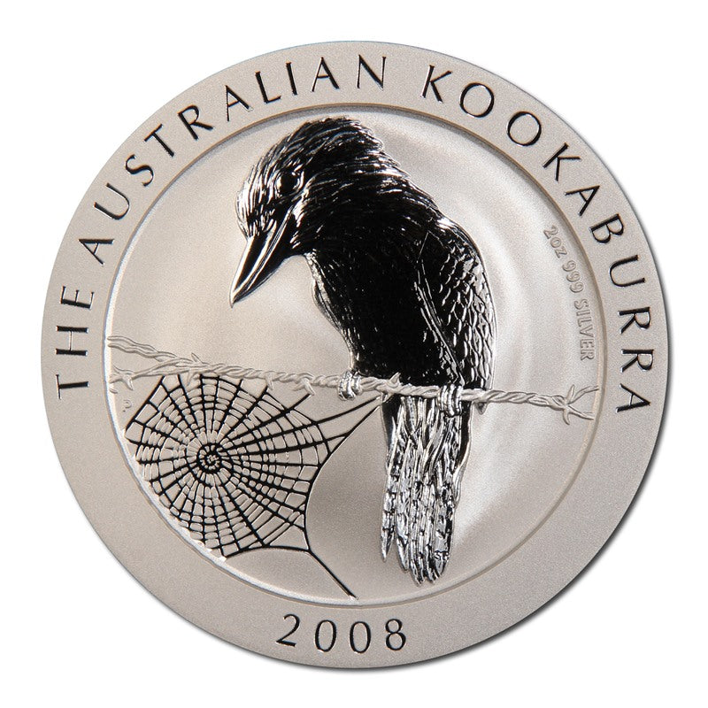 2008 Kookaburra $2 2oz Silver UNC