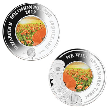 Solomon Islands 2019 We Will Remember Them 5oz Silver Proof