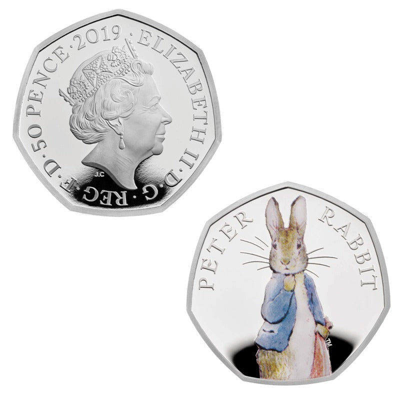 2019 Peter Rabbit 50p Silver Proof Coin – M.R.Roberts - Wynyard Coin Centre