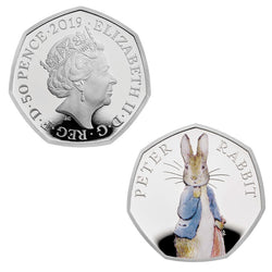 2019 Peter Rabbit 50p Silver Proof Coin