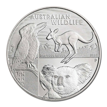 2020 $2 Australian Wildlife 2oz Silver UNC