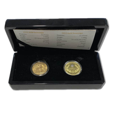 1922 & 2022 Perth Gold Sovereign Centenary Pair