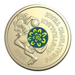 $2 2024 Australian Paralympic Team Al/Bronze Coloured UNC