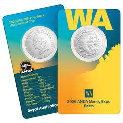 20c 2026 State Series 'WA' Privy Mark - Perth ANDA Expo