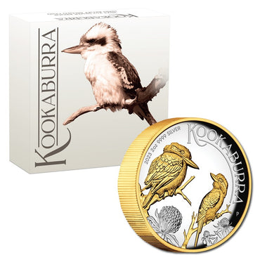 2023 Kookaburra 2oz Silver Proof High Relief Gilded