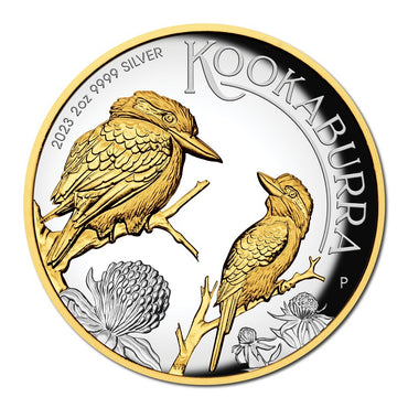 2023 Kookaburra 2oz Silver Proof High Relief Gilded