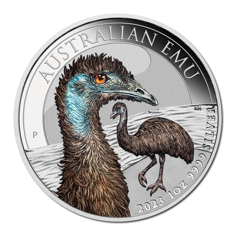 2023 Australian Emu 1oz Silver Coloured