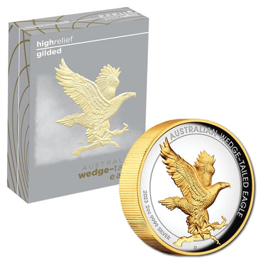 2023 Wedge-Tailed Eagle 2oz Silver Proof High Relief Gilded