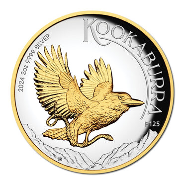 2024 Kookaburra 2oz Silver Proof High Relief Gilded