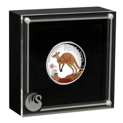 2024 Kangaroo 1oz Silver Colour High Relief