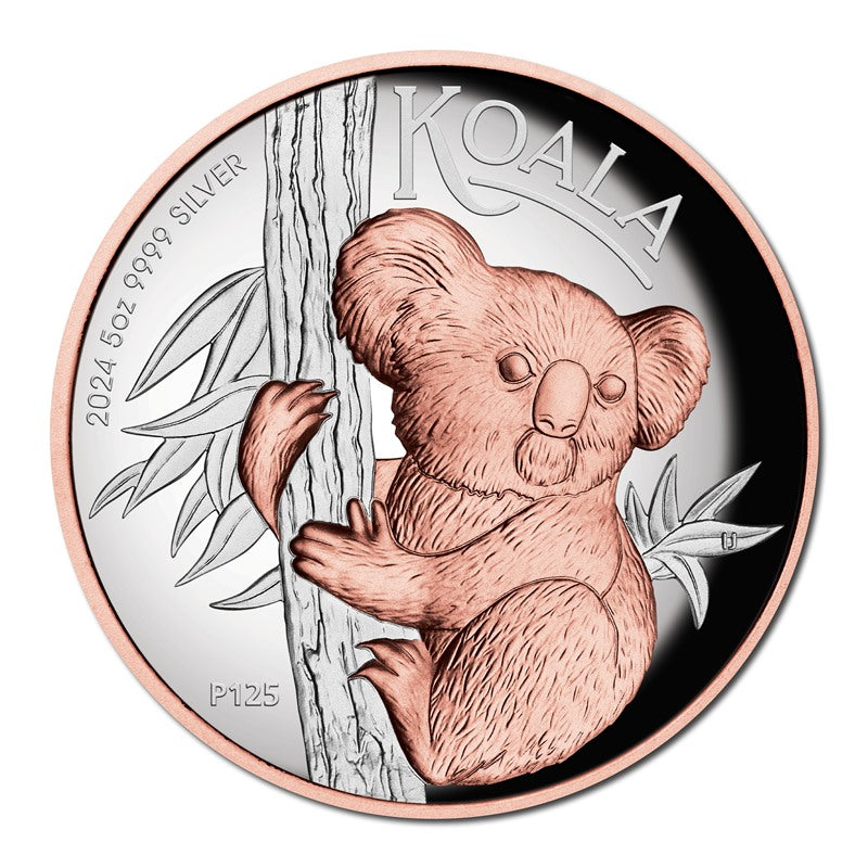 2024 Koala 5oz Silver Proof High Relief Gilded