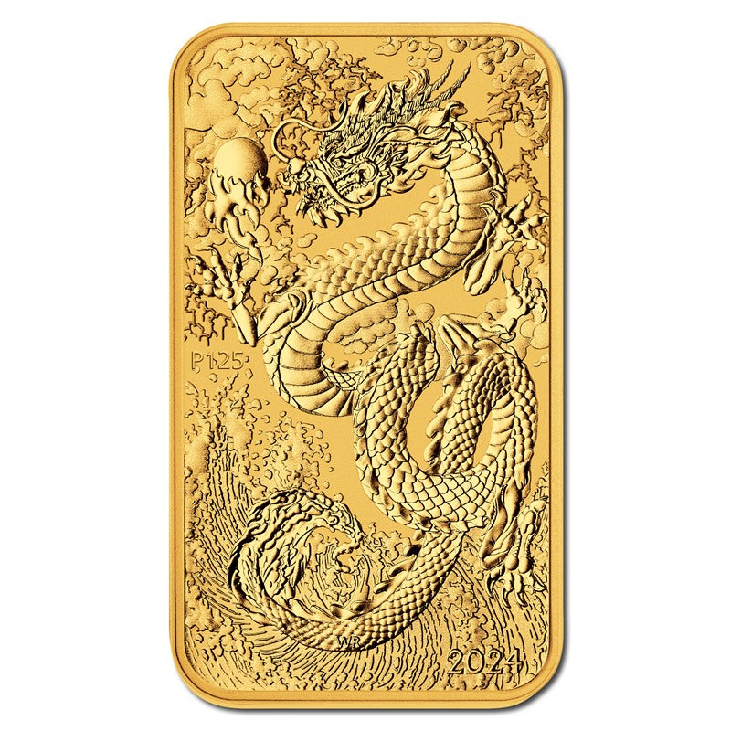 2024 Dragon 1oz Gold Rectangular Coin UNC