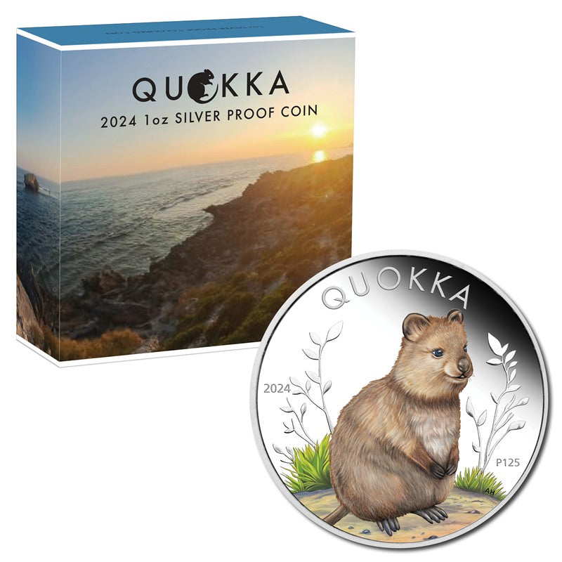 2024 Australian Quokka 1oz Silver Coloured Proof