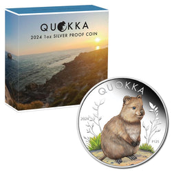 2024 Australian Quokka 1oz Silver Coloured Proof