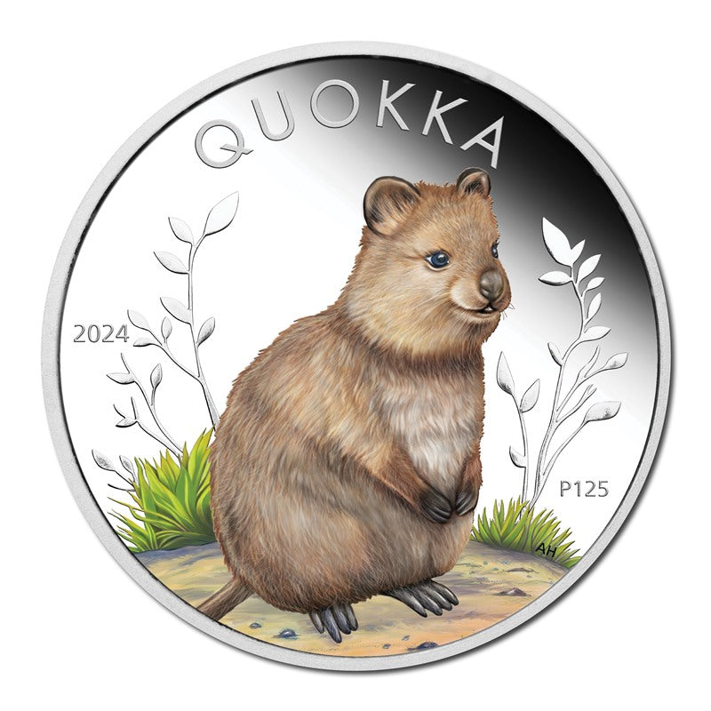 2024 Australian Quokka 1oz Silver Coloured Proof