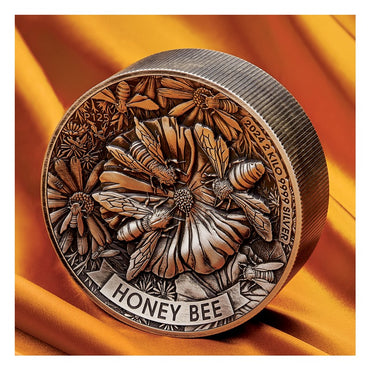2024 Honey Bee 2 Kilo Silver High Relief Antiqued