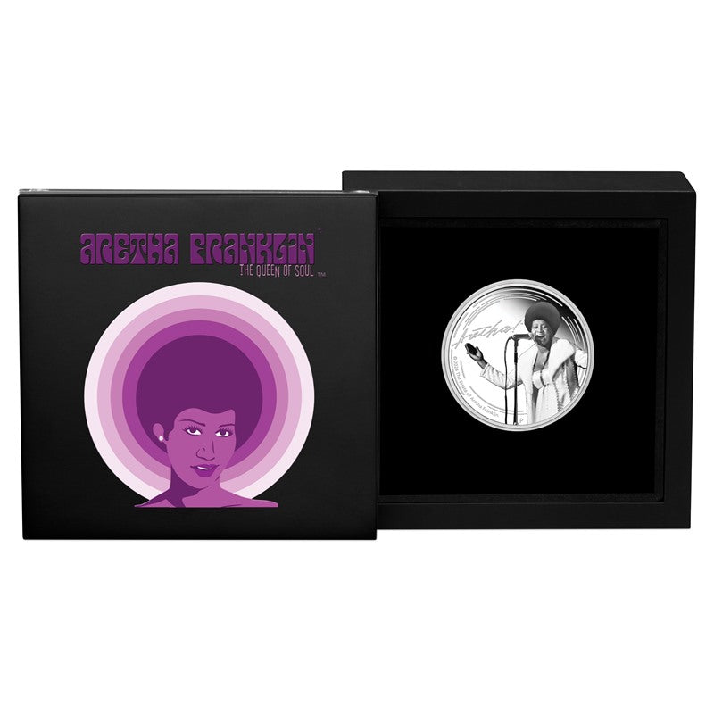 Tuvalu 2024 Aretha Franklin Coloured 1oz Silver Proof