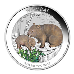 2024 Wombat 1oz Silver Coloured in Card