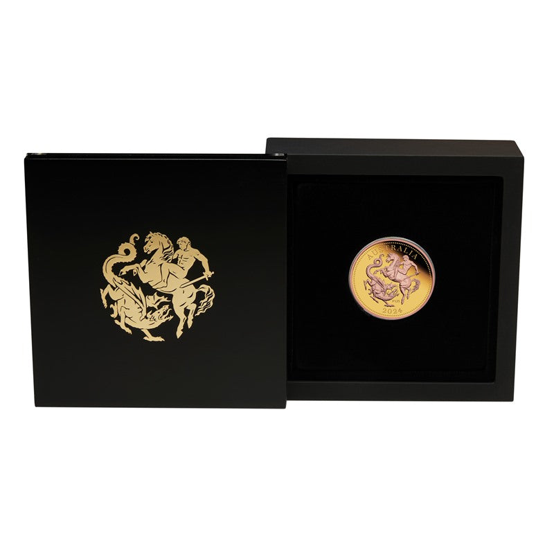 2024 The Perth Mint 125th Anniversary Five Sovereign Gilded Gold Proof