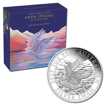 2025 Austalian Swan 1oz Silver Proof - Perth ANDA Expo