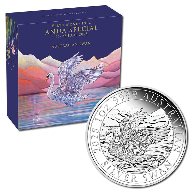 2025 Austalian Swan 1oz Silver Proof - Perth ANDA Expo – M.R.
