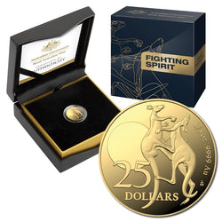 $25 2023 Kangaroo Fighting Spirit 1/5oz Gold Proof