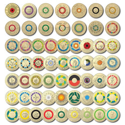 $2 2012-2024 59 Coloured Coin Collection UNC