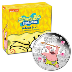 Tuvalu 2025 Patrick Star 1oz Silver Proof Coloured Coin