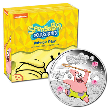 Tuvalu 2025 Patrick Star 1oz Silver Proof Coloured Coin