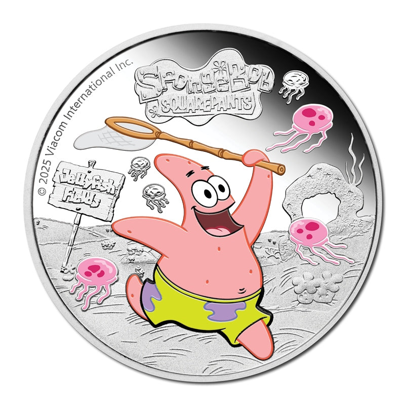 Tuvalu 2025 Patrick Star 1oz Silver Proof Coloured Coin