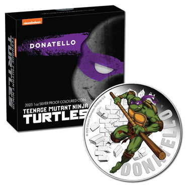 Tuvalu 2025 Teenage Mutant Ninja Turtle - Donatello 1oz Silver Coloured Proof