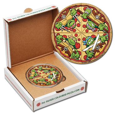 Tuvalu 2025 Teenage Mutant Ninja Turtles 2oz Silver Pizza - Limit 1