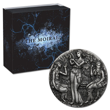 Tuvalu 2025 Fate - The Moirai 2oz Silver Antiqued High Relief