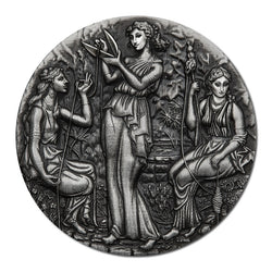 Tuvalu 2025 Fate - The Moirai 2oz Silver Antiqued High Relief