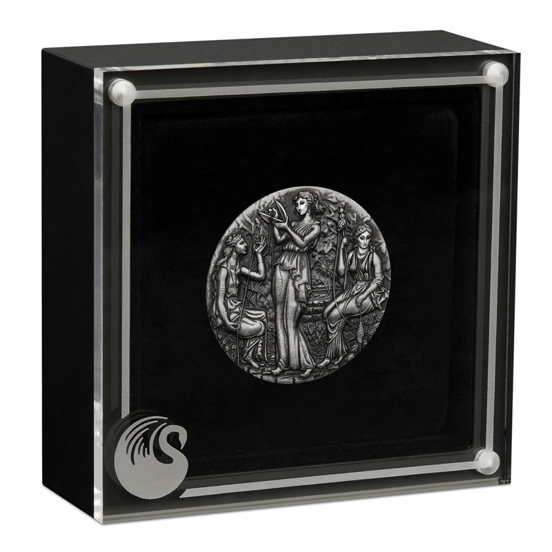 Tuvalu 2025 Fate - The Moirai 2oz Silver Antiqued High Relief