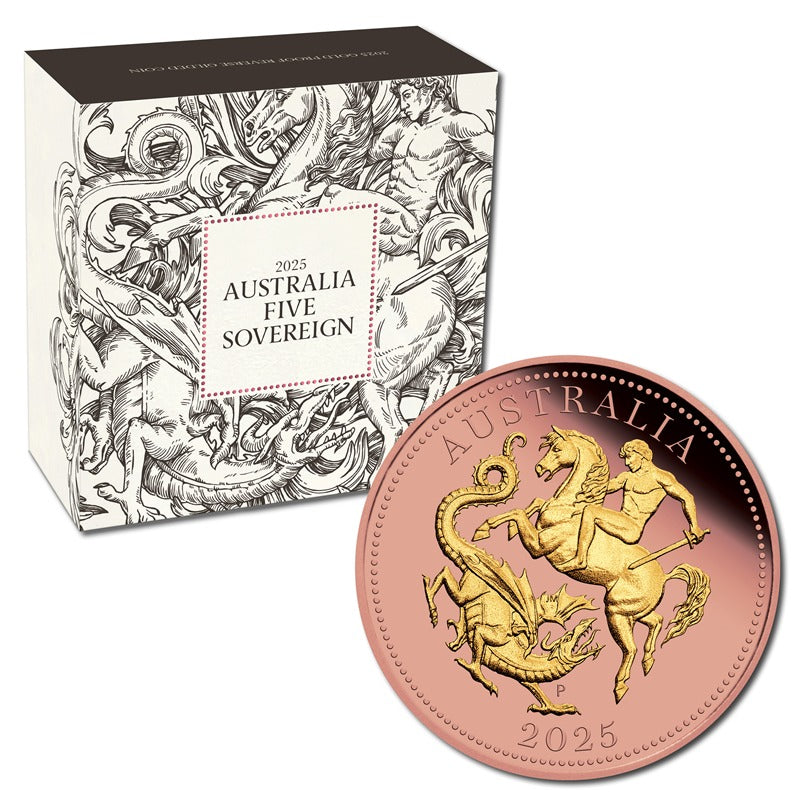 2025 Five Sovereign Reverse Gilded Gold Proof