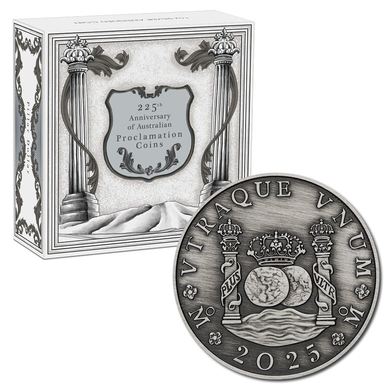 2025 Proclamation Pillar Dollar Antiqued 1oz Silver